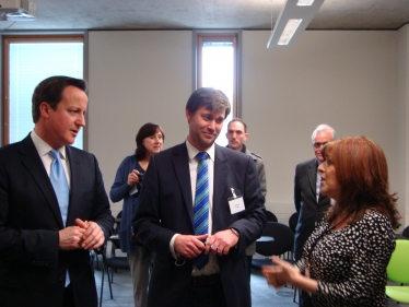 Mr Cameron with Cllrs Pope and Cenci